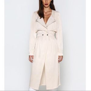 NWT Runaway Blush Nude Trench